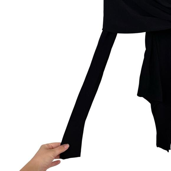 Khaite Cibo Twisted Off The Shoulder Ruched Cut Out Back Bodysuit Black Size XS - Picture 4 of 10